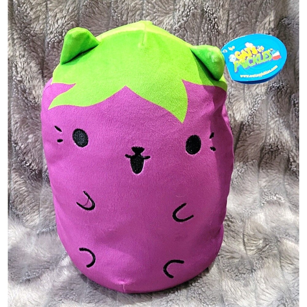 Cat vs Pickles 021 Purple Eggplant Cat Plush Stuffed Toy 9" NWT